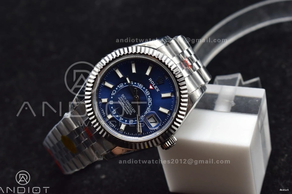 Blue SS A23J Best on SS Skydweller Jubilee Noob Dial Edition Bracelet 1124